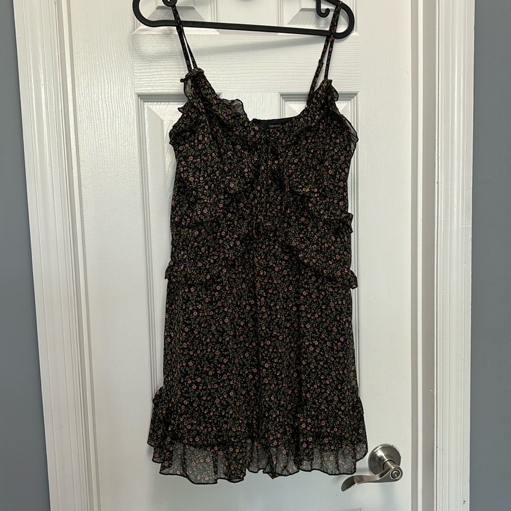 Short junior floral summer mini dress
